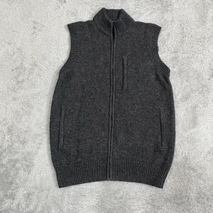 Overland Lincoln Heavy Italian Wool Yak Blend Vest Men’s M Grey Zipper Pocket